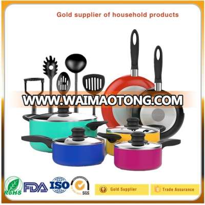 Colored Kitchen Pots and Pans Set Nonstick with Cooking Utensils Teal Pots and Non Stick Pans Nonstick Cookware Set